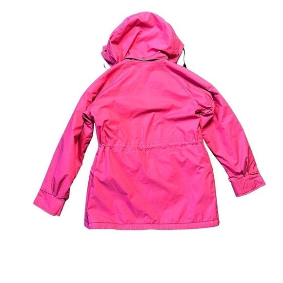 Vintage Woolrich Coat Women's Medium Fleece Lined Pink Detachable Hooded Parka - Picture 2 of 8